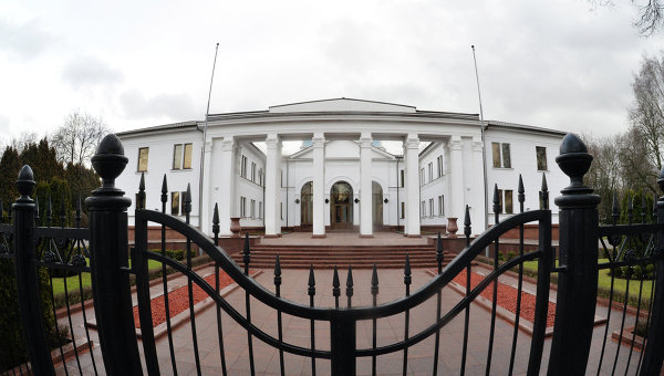 Правительственная резиденция на Войсковом переулке в Минске, где проходила встреча контактной группы по по урегулированию конфликта на востоке Украины. Архивное фото